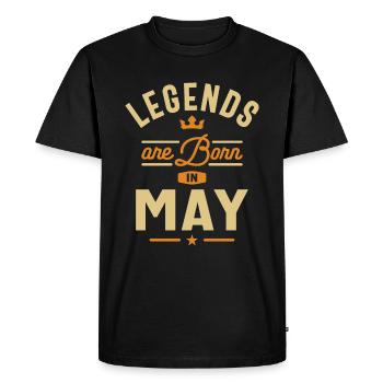 Les légendes sont nées en mai anniversaire - T-shirt Premium bio Homme - noir - Devant - Nico (187cm)
