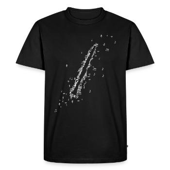 Clarinette Clarinettes Notes de musique Instrument à vent - T-shirt Premium bio Homme - noir - Devant - Nico (187cm)