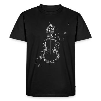 Violin Violins Violins Musical notes - Men's Premium Organic T-Shirt - black - Front - Nico (187cm)