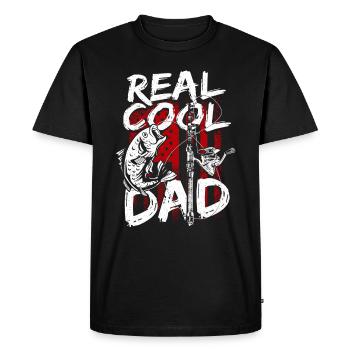 Meilleur pêcheur Papa - T-shirt Premium bio Homme - noir - Devant - Nico (187cm)
