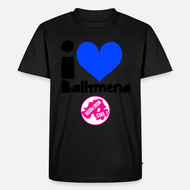 Ballymena - Männer Premium Bio T-Shirt - Schwarz