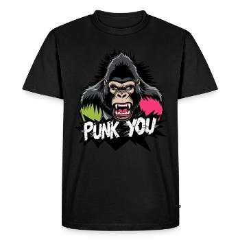 Punk You - Style BD Gorille Cool - T-shirt Premium bio Homme - noir - Devant - Nico (187cm)
