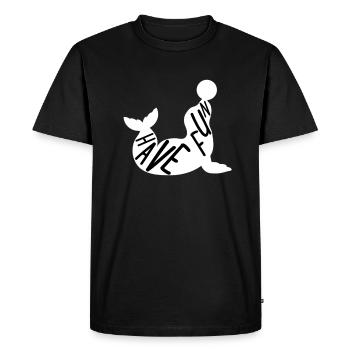 J’ai un phoque amusant - T-shirt Premium bio Homme - noir - Devant - Nico (187cm)