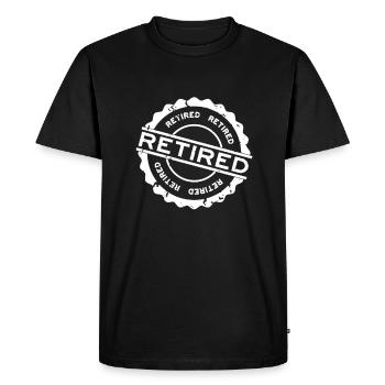 Pensioner - Men's Premium Organic T-Shirt - black - Front - Nico (187cm)