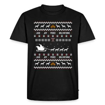 Noël dalmatien Noël laid - T-shirt Premium bio Homme - noir - Devant - Nico (187cm)