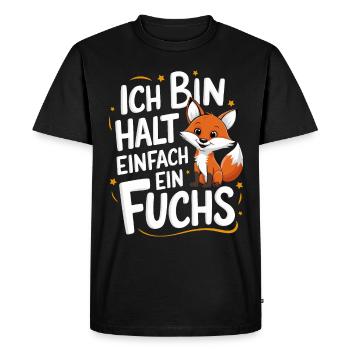 Renard, Renards, Animal Sauvage, Animal De La Forêt, Renard Rouge - T-shirt Premium bio Homme - noir - Devant - Nico (187cm)