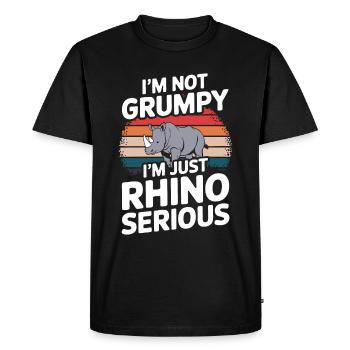Rhinocéros Rhinocéros - T-shirt Premium bio Homme - noir - Devant - Nico (187cm)