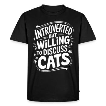 Introvert, antisocial, introvert - Men's Premium Organic T-Shirt - black - Front - Nico (187cm)