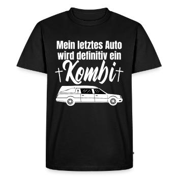 Letztes Auto Wagen Kombi Bestatter lustiger Spruch - Männer Premium Bio T-Shirt - Schwarz - Vorne - Nico (187cm)