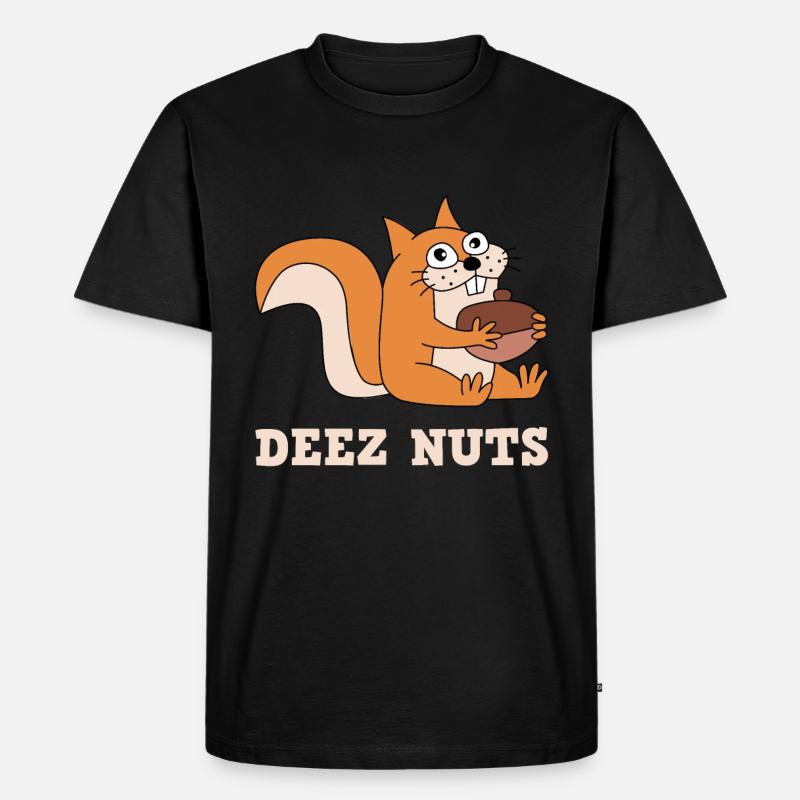 Deez Nuts Eichhörnchen - Männer Premium Bio T-Shirt - Schwarz