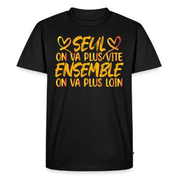Saint Valentin meilleure Copine copain amoureux - T-shirt Premium bio Homme - noir - Devant - Nico (187cm)