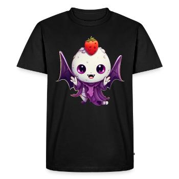 La guimauve vampire kawaii rencontre la fraise - T-shirt Premium bio Homme - noir - Devant - Nico (187cm)