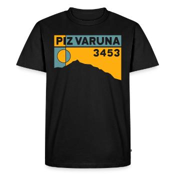 Piz Varuna Ski Touring Ski Resort Hiking Normal Route - Men's Premium Organic T-Shirt - black - Front - Nico (187cm)