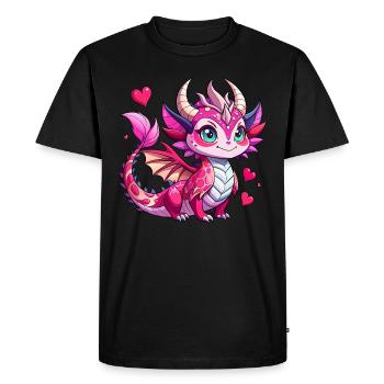 Colorful Dragon - Men's Premium Organic T-Shirt - black - Front - Nico (187cm)