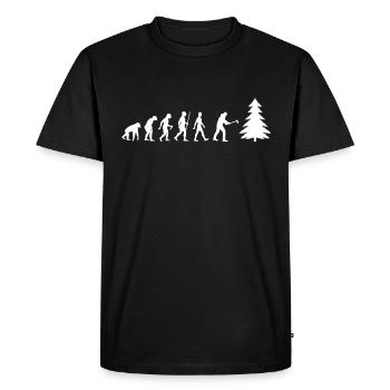 Forester evolution lumberjack forest worker - Men's Premium Organic T-Shirt - black - Front - Nico (187cm)
