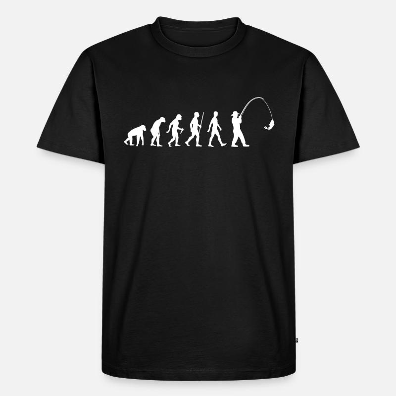 Évolution pêcher développement pêche - T-shirt Premium bio Homme - noir