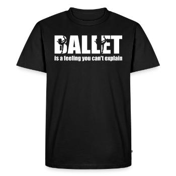Ballet filles Danse École de danse Sensation Pirouette - T-shirt Premium bio Homme - noir - Devant - Nico (187cm)