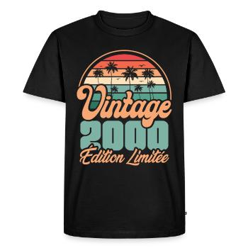 Cadeau D'anniversaire 2000 Vintage Edition Limitée - T-shirt Premium bio Homme - noir - Devant - Nico (187cm)