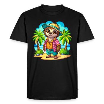 Paresseux mignon des vacances - T-shirt Premium bio Homme - noir - Devant - Nico (187cm)