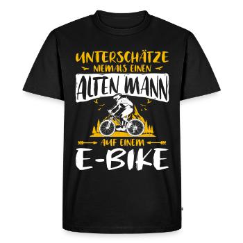 Vélo électrique homme e-bike disant - T-shirt Premium bio Homme - noir - Devant - Nico (187cm)
