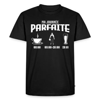 Funny fin de journée Peintre Peintre - T-shirt Premium bio Homme - noir - Devant - Nico (187cm)