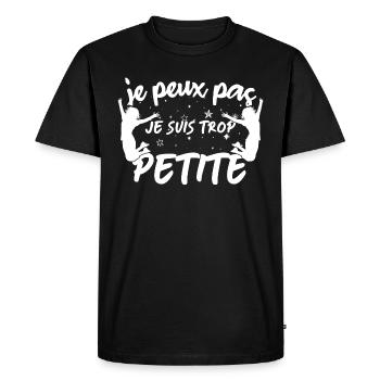fille petite Je peux pas je suis trop Petite - T-shirt Premium bio Homme - noir - Devant - Nico (187cm)