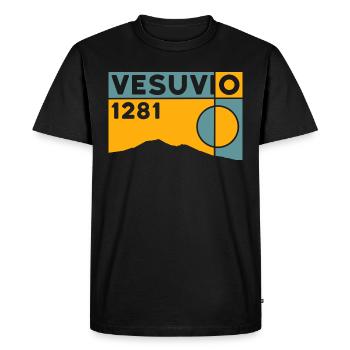 Randonnée Vésuve Vésuve Naples Volcan Montagne Souvenirs - T-shirt Premium bio Homme - noir - Devant - Nico (187cm)