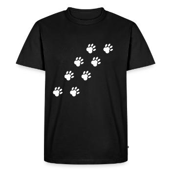 Empreintes de pattes - T-shirt Premium bio Homme - noir - Devant - Nico (187cm)