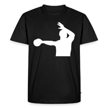 Terrain de handball Handball Beach Joueurs de handball - T-shirt Premium bio Homme - noir - Devant - Nico (187cm)