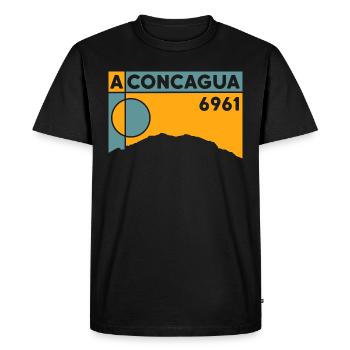 Cerro Aconcagua Andes Argentine Trekking Randonnée - T-shirt Premium bio Homme - noir - Devant - Nico (187cm)