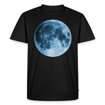 Pleine lune, magie, imaginaire, nuit, wicca, espace - T-shirt Premium bio Homme - noir - Devant - Nico (187cm)