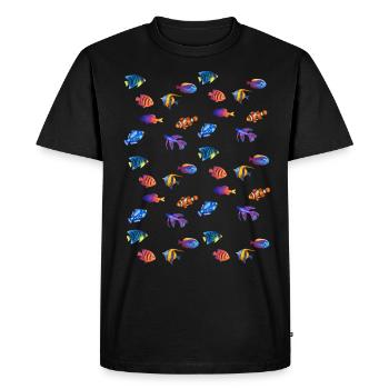 Marine Biology marine biologie océan biobiologiste marin - T-shirt Premium bio Homme - noir - Devant - Nico (187cm)