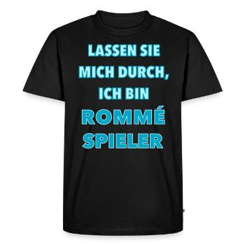 Rommè Rommee cadeau double tête Rummikub Rummy - T-shirt Premium bio Homme - noir - Devant - Nico (187cm)