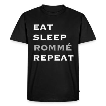 Rommè Rommee cadeau double tête Rummikub Rummy - T-shirt Premium bio Homme - noir - Devant - Nico (187cm)