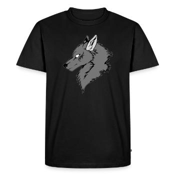 Loup gris - T-shirt Premium bio Homme - noir - Devant - Nico (187cm)