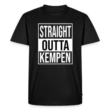 Straight outta Kempen - Men's Premium Organic T-Shirt - black - Front - Nico (187cm)