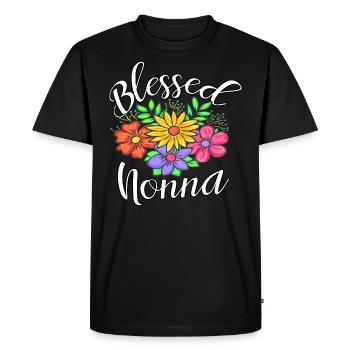 Bénie Nonna Drôle grand-mère italienne - T-shirt Premium bio Homme - noir - Devant - Nico (187cm)