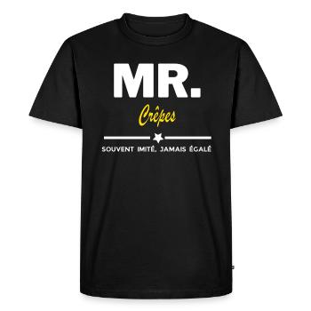 MR. souvent imité, jamais égalé Crêpes - T-shirt Premium bio Homme - noir - Devant - Nico (187cm)