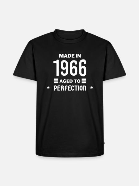 Perfekt gealtert 1966 - Männer Premium Bio T-Shirt - Schwarz