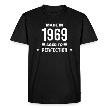 Made in aged to perfection 1969 - T-shirt Premium bio Homme - noir - Devant - Nico (187cm)