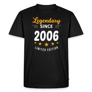 Legendary since 2006 - Men's Premium Organic T-Shirt - black - Front - Nico (187cm)