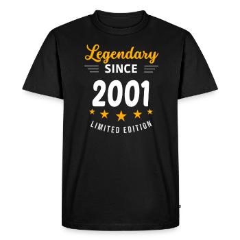 Legendary since 2001 - Men's Premium Organic T-Shirt - black - Front - Nico (187cm)