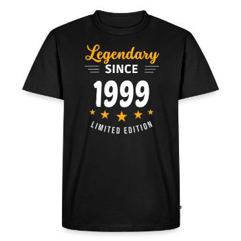 Legendary since 1999 - Men's Premium Organic T-Shirt - black - Front - Nico (187cm)