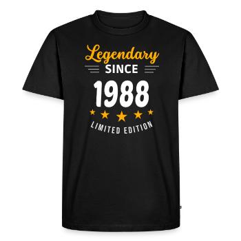 Legendary since 1988 - Men's Premium Organic T-Shirt - black - Front - Nico (187cm)