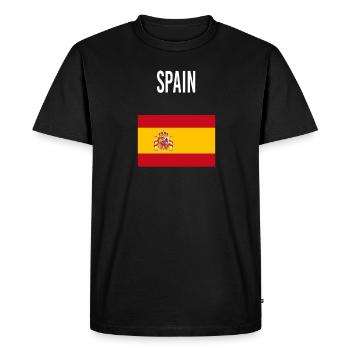 Spain FLAG - Men's Premium Organic T-Shirt - black - Front - Nico (187cm)