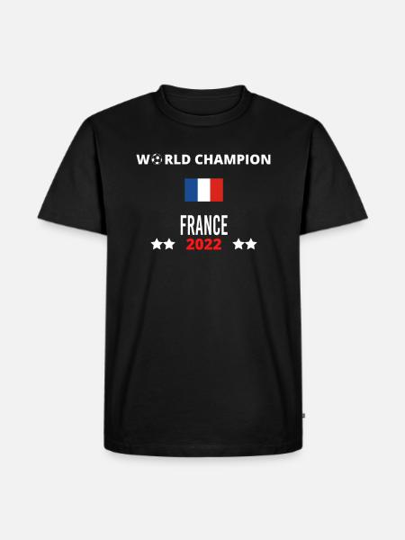 Frankreich Weltmeister 2022 - Männer Premium Bio T-Shirt - Schwarz
