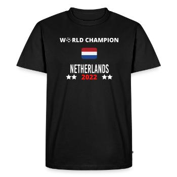 Netherlands World Champion 2022 - Men's Premium Organic T-Shirt - black - Front - Nico (187cm)