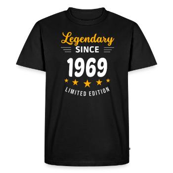 Legendary since 1969 - Men's Premium Organic T-Shirt - black - Front - Nico (187cm)