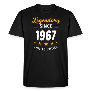 Legendary since 1967 - Men's Premium Organic T-Shirt - black - Front - Nico (187cm)