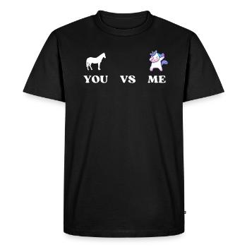Toi contre moi CHEVAL LICORNE - T-shirt Premium bio Homme - noir - Devant - Nico (187cm)